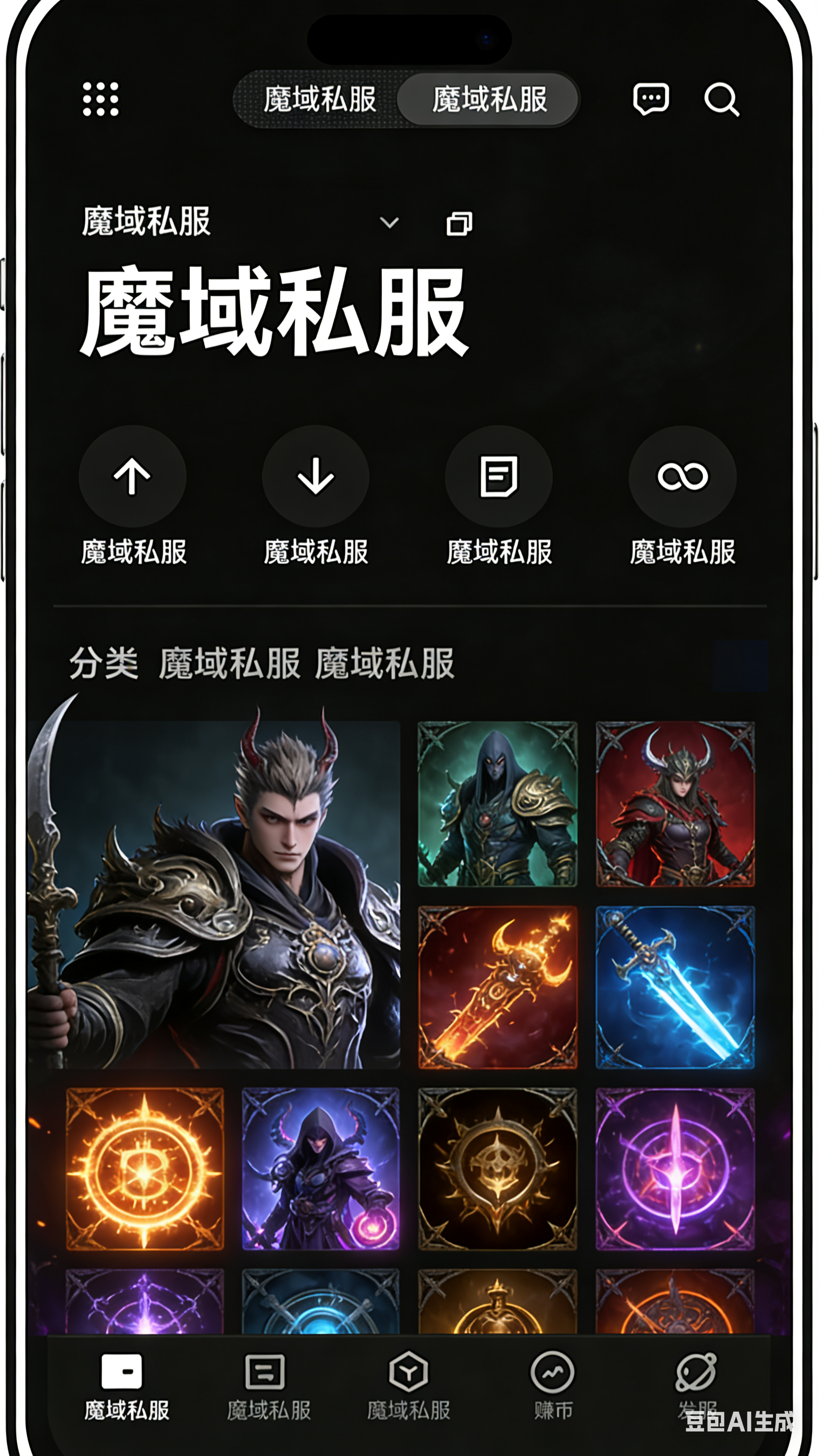 魔域SF开服活动界面